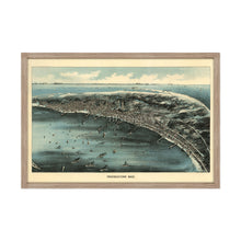 Cargar imagen en el visor de la galería, Digitally Restored and Enhanced 1910 Provincetown MA Map - Framed Vintage Cape Cod Map of Provincetown Wall Art - Old Bird's Eye View Map of Cape Cod Provincetown Massachusetts Poster