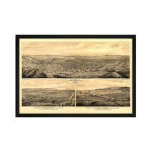 Load image into Gallery viewer, Digitally Restored and Enhanced 1877 Map of Los Angeles California - Framed Vintage Los Angeles Poster - History Map of Los Angeles Poster - Bird's Eye View of Los Angeles Wall Art