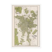 Load image into Gallery viewer, Digitally Restored and Enhanced 1909 Map of Los Angeles California - Framed Vintage Los Angeles Wall Art - Old Los Angeles Street Map - CIty & Suburban Street Map of Los Angeles CA