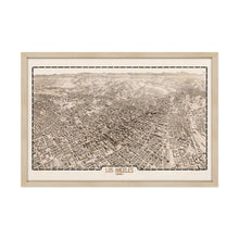 Load image into Gallery viewer, Digitally Restored and Enhanced 1909 Los Angeles Map Poster - Framed Vintage Map of Los Angeles California - Old Los Angeles Wall Art - CIty & Suburban Street Map of Los Angeles CA