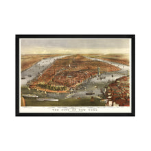 Load image into Gallery viewer, Digitally Restored and Enhanced 1870 New York City Map - Framed Vintage New York Map - Old New York City Wall Art - Restored Wall Map of New York City Poster - Historic NYC Map
