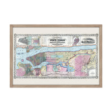 Load image into Gallery viewer, Digitally Restored and Enhanced 1857 Map of New York State Poster -Framed Vintage New York Map Art - Restored Map of NY - Old New York Wall Art - Historic New York State Map Print