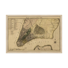 Load image into Gallery viewer, Digitally Restored and Enhanced 1789 New York City Poster Map - Framed Vintage New York Map - Old New York City Wall Art - Restored Plan of New York City Map - Historic NYC Map
