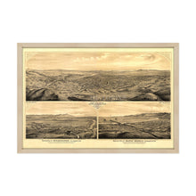 Load image into Gallery viewer, Digitally Restored and Enhanced 1877 Map of Los Angeles California - Framed Vintage Los Angeles Poster - History Map of Los Angeles Poster - Bird's Eye View of Los Angeles Wall Art