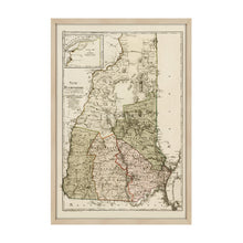 Load image into Gallery viewer, Digitally Restored and Enhanced 1796 New Hampshire Map - Framed Vintage New Hampshire Map - Old Map of New Hampshire - Restored NH Map Art - State Map of New Hampshire Wall Art Poster