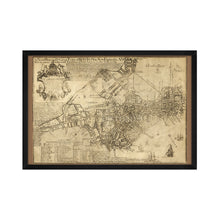 Cargar imagen en el visor de la galería, Digitally Restored and Enhanced 1769 Boston Map Poster - Framed Vintage Map of Boston Wall Art - Old Boston Massachusetts Map - New Plan of The Great Town of Boston in New England
