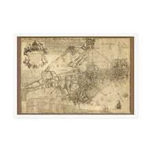 Cargar imagen en el visor de la galería, Digitally Restored and Enhanced 1769 Boston Map Poster - Framed Vintage Map of Boston Wall Art - Old Boston Massachusetts Map - New Plan of The Great Town of Boston in New England