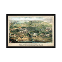 Cargar imagen en el visor de la galería, Digitally Restored and Enhanced 1904 Yellowstone National Park Map - Framed Vintage Yellowstone Map Print - History Map of Yellowstone National Park Poster - Old Yellowstone Wall Art