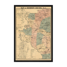 Load image into Gallery viewer, Digitally Restored and Enhanced 1890 Davidson County North Carolina Map Print - Framed Vintage Map of Davidson County North Carolina Wall Art - Old Davidson NC Map Poster