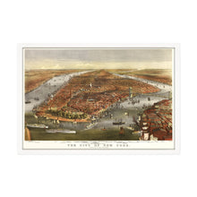 Load image into Gallery viewer, Digitally Restored and Enhanced 1870 New York City Map - Framed Vintage New York Map - Old New York City Wall Art - Restored Wall Map of New York City Poster - Historic NYC Map