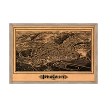 Load image into Gallery viewer, Digitally Restored and Enhanced 1882 Ithaca New York Map - Framed Vintage Ithaca NY Map - Old Ithaca New York Map- Restored Ithaca Map - Bird's Eye View of Ithaca New York Wall Art Poster