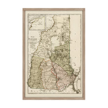 Load image into Gallery viewer, Digitally Restored and Enhanced 1796 New Hampshire Map - Framed Vintage New Hampshire Map - Old Map of New Hampshire - Restored NH Map Art - State Map of New Hampshire Wall Art Poster