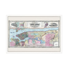 Load image into Gallery viewer, Digitally Restored and Enhanced 1857 Map of New York State Poster -Framed Vintage New York Map Art - Restored Map of NY - Old New York Wall Art - Historic New York State Map Print