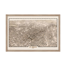Load image into Gallery viewer, Digitally Restored and Enhanced 1909 Los Angeles Map Poster - Framed Vintage Map of Los Angeles California - Old Los Angeles Wall Art - CIty & Suburban Street Map of Los Angeles CA