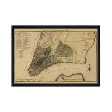 Load image into Gallery viewer, Digitally Restored and Enhanced 1789 New York City Poster Map - Framed Vintage New York Map - Old New York City Wall Art - Restored Plan of New York City Map - Historic NYC Map
