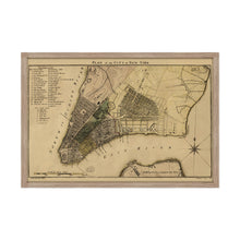 Load image into Gallery viewer, Digitally Restored and Enhanced 1789 New York City Poster Map - Framed Vintage New York Map - Old New York City Wall Art - Restored Plan of New York City Map - Historic NYC Map