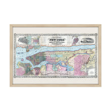 Load image into Gallery viewer, Digitally Restored and Enhanced 1857 Map of New York State Poster -Framed Vintage New York Map Art - Restored Map of NY - Old New York Wall Art - Historic New York State Map Print