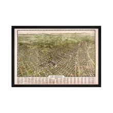 Load image into Gallery viewer, Digitally Restored and Enhanced 1909 Los Angeles City Map Print - Framed Vintage Map of Los Angeles Poster - Old Los Angeles Wall Art - Bird's Eye View Map of Los Angeles California