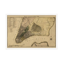 Load image into Gallery viewer, Digitally Restored and Enhanced 1789 New York City Poster Map - Framed Vintage New York Map - Old New York City Wall Art - Restored Plan of New York City Map - Historic NYC Map