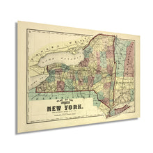 Load image into Gallery viewer, Digitally Restored and Enhanced 1875 New York State Map - Vintage Map of New York Wall Art - Historic Map of New York - New York State Poster - New York Map Art - Map of New York Poster - NY Map