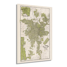 Cargar imagen en el visor de la galería, Digitally Restored and Enhanced 1909 City and Suburban Street Map of Los Angeles California - Vintage Map of Los Angeles Wall Art - Los Angeles Wall Map - Los Angeles Map Art