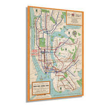 Load image into Gallery viewer, Digitally Restored and Enhanced 1954 New York City Subway Map Poster - Vintage Map Wall Art - New York Subway Map Art - NYC Subway Poster - NYC Subway Map Art - New York City Map Poster