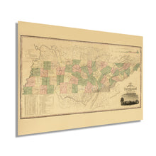 Load image into Gallery viewer, Digitally Resored and Enhanced 1832 Tennessee State Map - Vintage Map Wall Decor - Historical Map of Tennessee - Tennessee Wall Art - State Maps Tennessee - Tennessee Map Art - TN Map