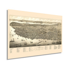 Load image into Gallery viewer, Digitally Restored and Enhanced 1879 Halifax Nova Scotia Canada Map Poster - Vintage Wall Map Nova Scotia History - Wall Map of Canada Halifax Wall Art - Panoramic View of Halifax Canada