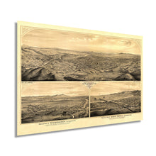 Load image into Gallery viewer, Digitally Restored and Enhanced 1877 Map of Los Angeles California - Vintage Map Panoramic Birds Eye View of Los Angeles, Wilmington and Santa Monica - Los Angeles Decor - Los Angeles Map Art