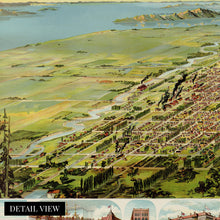 Load image into Gallery viewer, Digitally Restored and Enhanced 1891 Salt Lake City Utah Map - Salt Lake City Wall Art - Old Bird's Eye View of Salt Lake City Utah Wall Map Poster