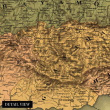 Load image into Gallery viewer, Digitally Restored and Enhanced 1886 Puerto Rico Map Wall Art - Mapa topografico de la isla de Puerto Rico - Vintage Map of Puerto Rico Poster - Puerto Rican Artwork For Walls Decor - Old Map