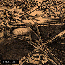 Load image into Gallery viewer, Digitally Restored and Enhanced 1882 Ithaca New York Map Print - Ithaca NY Vintage Map Wall Art - Birds Eye View Panoramic Ithaca Wall Art Wall Decor - Historic Ithaca Vintage Map