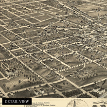 Load image into Gallery viewer, Digitally Restored and Enhanced 1891 Greensboro North Carolina Map - Old Greensboro Map of North Carolina Wall Art - Greensboro NC Map Poster History