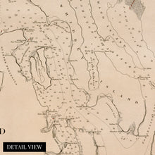 Load image into Gallery viewer, Digitally Restored and Enhanced 1889 Puget Sound Map - Vintage Map of Puget Sound Washington Wall Art - Includes Vintage Nautical Charts and Washington Lighthouses