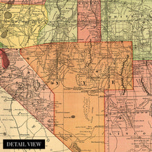 Cargar imagen en el visor de la galería, Digitally Restored and Enhanced 1893 Nevada State Map - Vintage Map of Nevada Wall Art - Vintage Nevada Railroad Map - Nevada Wall Decor - Nevada Home Decor - Old Nevada Map
