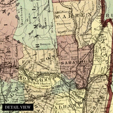 Load image into Gallery viewer, Digitally Restored and Enhanced 1875 New York State Map - Vintage Map of New York Wall Art - Historic Map of New York - New York State Poster - New York Map Art - Map of New York Poster - NY Map