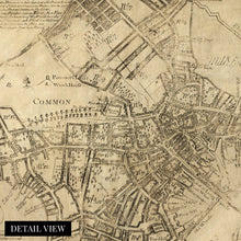 Load image into Gallery viewer, Digitally Restored and Enhanced 1769 Map of Boston Massachusetts - Vintage Map Wall Art - Vintage Boston Map Art Showing Buildings and Streets in 1769 - Boston Map Wall Art - Boston Map Poster