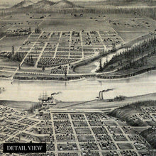 Cargar imagen en el visor de la galería, 1879 Portland Oregon Map Art - Portland Oregon Vintage Map Wall Art - Wall Map of Portland Oregon - Portland Oregon Map Print (Blanco antiguo)
