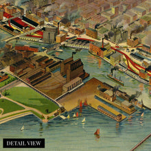 Cargar imagen en el visor de la galería, Digitally Restored and Enhanced 1902 Chicago Map Wall Art - Vintage Chicago Map Print - Map of Chicago and North Western Railway Terminals - Chicago Map Art - Chicago Vintage Poster