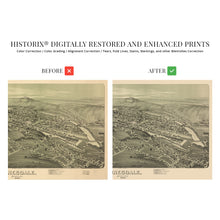 Load image into Gallery viewer, 1890 Honesdale Pennsylvania Map - History Map of Honesdale Wall Art - Old City of Honesdale PA Map Poster