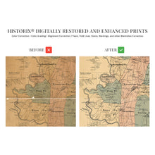 Load image into Gallery viewer, Digitally Restored and Enhanced - 1890 Map of Davidson County North Carolina -Vintage Map Wall Art - Davidson County Map Showing Townships, Sites, Natural Features and Names of Landowners