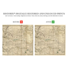 Load image into Gallery viewer, Digitally Restored and Enhanced 1715 Map of West Indies Islands of America - Vintage Map Wall Art - Shows what belongs to Spain, England, France and Holland - Old West Indies Art - Carribean Art
