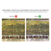 Load image into Gallery viewer, Digitally Restored and Enhanced 1894 Los Angeles Map Art - Vintage Map Wall Art - Map of Los Angeles California Two Views Index to Points of Interest - Old Map Los Angeles - Los Angeles Decor
