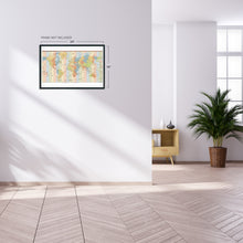 Load image into Gallery viewer, Digitally Restored and Enhanced 2021 Standard Time Zones of the World Map Poster - Map of the World Time Zones Wall Art - Time Zone Map of the World Poster