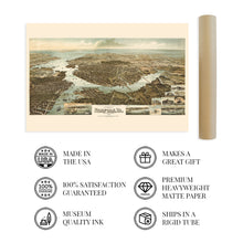Cargar imagen en el visor de la galería, Digitally Restored and Enhanced 1892 Norfolk Virginia Map Poster - Vintage Norfolk VA Map Poster - History Map of Norfolk Wall Art - Old Norfolk VA Map