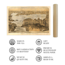 Load image into Gallery viewer, Digitally Restored and Enhanced 1876 San Francisco Bay Area Map Art - Vintage Map Wall Art - Map of Bay Area Poster - San Francisco Map Poster - San Francisco Map Art - Bay Area Wall Map