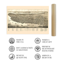 Load image into Gallery viewer, Digitally Restored and Enhanced 1879 Halifax Nova Scotia Canada Map Poster - Vintage Wall Map Nova Scotia History - Wall Map of Canada Halifax Wall Art - Panoramic View of Halifax Canada