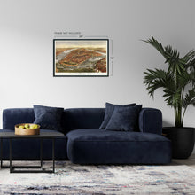 Load image into Gallery viewer, Digitally Restored and Enhanced - 1870 Map of New York City Poster -Vintage Map Wall Art - Panoramic New York City Wall Map - NYC Vintage Map - Vintage New York Poster - NYC Map Wall Art