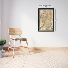 Load image into Gallery viewer, Digitally Restored and Enhanced 1861 Illinois State Map - Vintage Map Illinois Wall Art - Illinois Wall Decor - Map of Illinois Poster - Wall Map of Illinois - State of Illinois Map