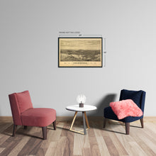 Load image into Gallery viewer, Digitally Restored and Enhanced 1878 Seattle Washington Poster - Vintage Map of Seattle Wall Art - Panoramic City of Seattle Map Poster - Seattle Map Art - Seattle Posters - Seattle City Map